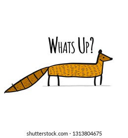 Funny mongoose, sketch for your design