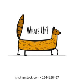Funny mongoose, sketch for your design