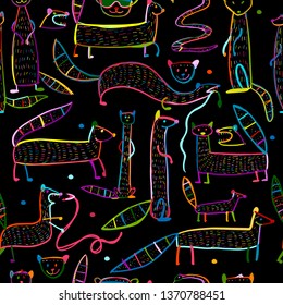 Funny mongooses, seamless pattern for your design