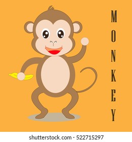 Funny Monkey with banana