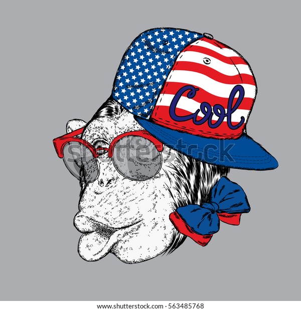 Funny Monkey Cap Stylish Sunglasses 