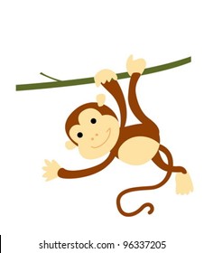 Funny monkey cartoon