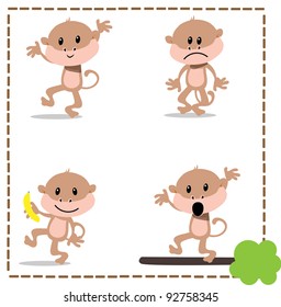 funny monkey cartoon african