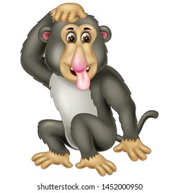 Funny Monkey Cartoon For Your Design