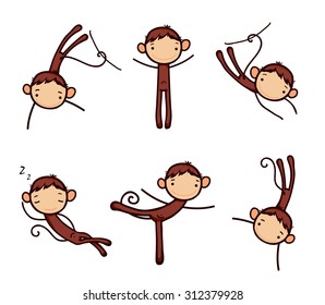 Funny monkey, Chinese zodiac symbol of 2016