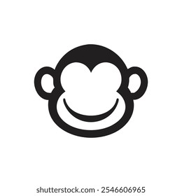 Funny monkey icon - on white background