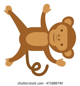 funny monkey isolated icon vector illustration design
