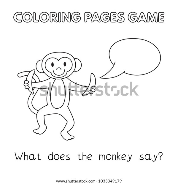 funny monkey kids learning game vector stock vector royalty