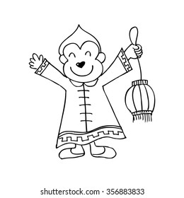 funny monkey and lamps