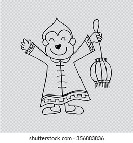  funny monkey and lamps