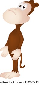 A funny monkey is looking at something up there