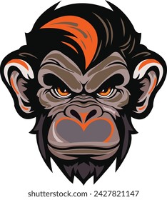 funny monkey vector t shirt design