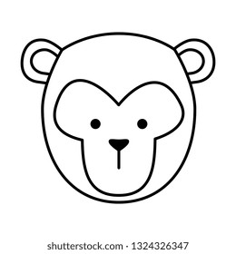 funny monkey wild character