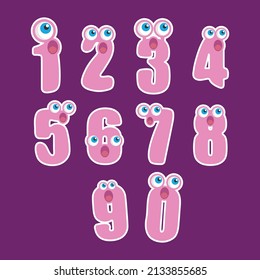 funny monster alphabet icon character