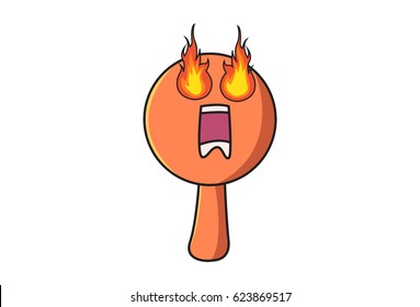 Funny Monster Angry. vector Illustration. Isolated on white background.