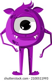 Un monstruo gracioso con un ojo grande