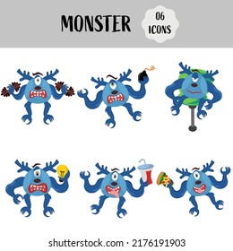 Graciosa Caricatura Monstrual En Diferentes Plataformas.