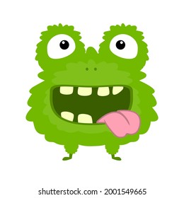 Funny Monster cartoon,cartoon vector,alien monster illustration,isolated cartoon on white background.