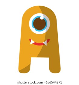 funny monster character icon