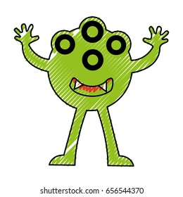 funny monster character icon