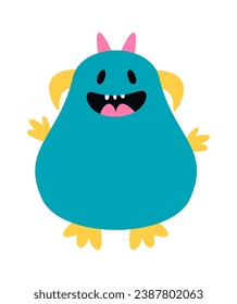 Funny Monster Character Vector Illustration