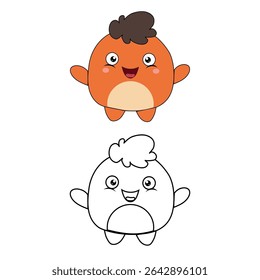 Personagens monstruosos engraçados. Duas criaturas de desenho animado. Amigos alienígenas brincalhões. Dupla de fantasia vetorial.