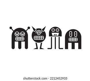 funny monster characters vector illustration