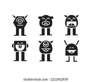 funny monster characters vector illustration