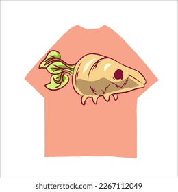 Funny Monster Chibi Vector Illustration cute cartoon for shirt design