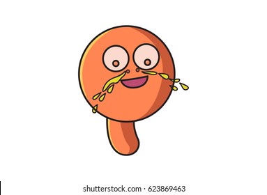 Funny Monster Dirty. vector Illustration. Isolated on white background.