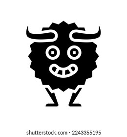 funny monster funny glyph icon vector. funny monster funny sign. isolated symbol illustration