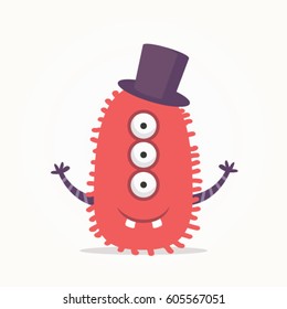 Funny monster with hat