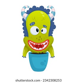 Funny monster illustration isolated on white