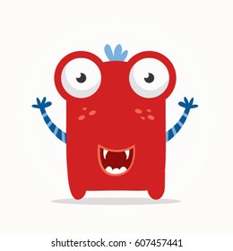 Funny monster illustration vector