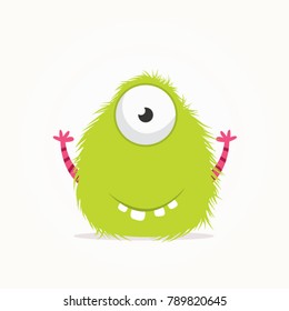 Funny monster illustration vector