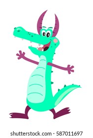 Funny monster opened its arms