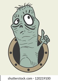 Funny monster puppet
