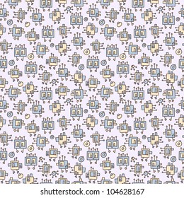 funny monster seamless pattern