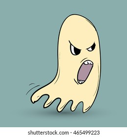 Funny monster. Suitable for childrens stories and fairy tales. Vector illustration