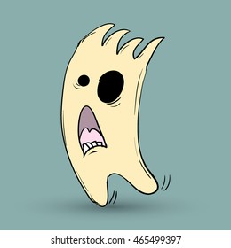 Funny monster. Suitable for childrens stories and fairy tales. Vector illustration