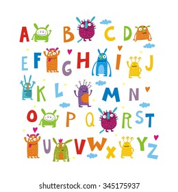 monster alphabet images stock photos vectors shutterstock