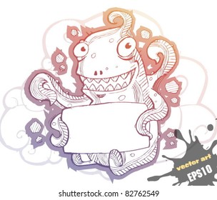 funny monster. vector illustration