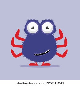 Funny monster vector illustration art.
