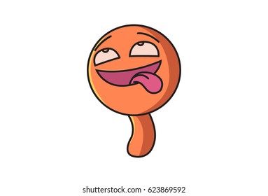 Funny Monster . vector Illustration. Isolated on white background.