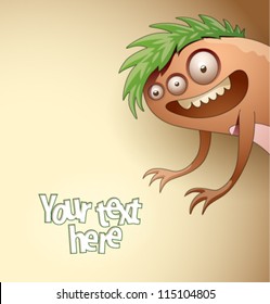 Funny monsters background 02, vector