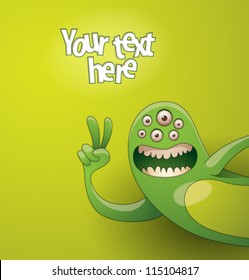 Funny monsters background 03, vector