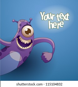 Funny monsters background 04, vector