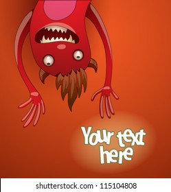 Funny monsters background 05, vector