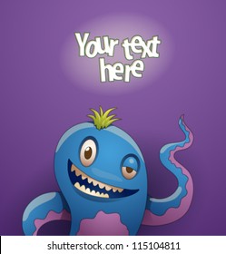 Funny monsters background 06, vector