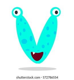 funny monsters cartoon alphabet